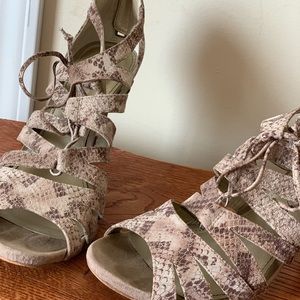 Anne Klein snakeskin heels